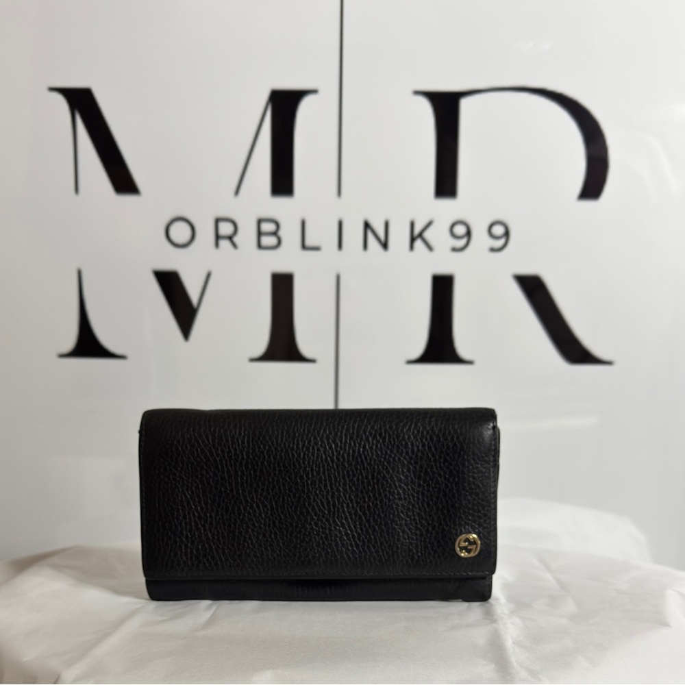 Gucci, Long Wallet, Black Color, Authentic For Women